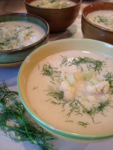 Fennel & cauliflower soup with tarragon